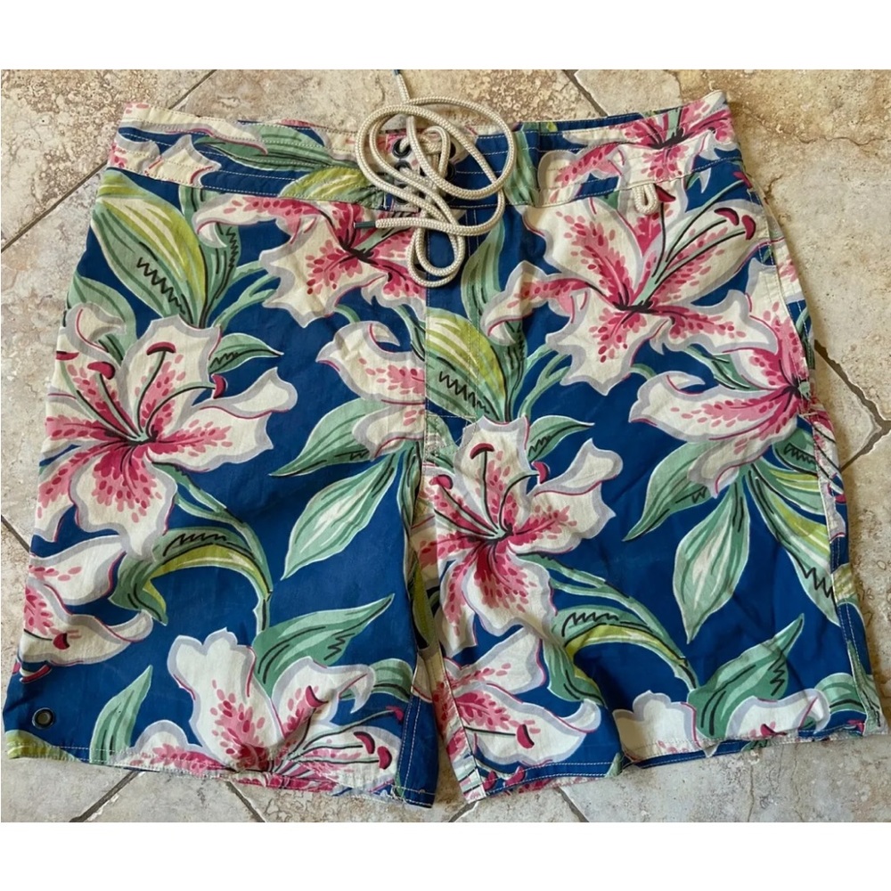 New Polo Ralph Lauren Swim Shorts Trunks Floral Multicolor Size 32 M